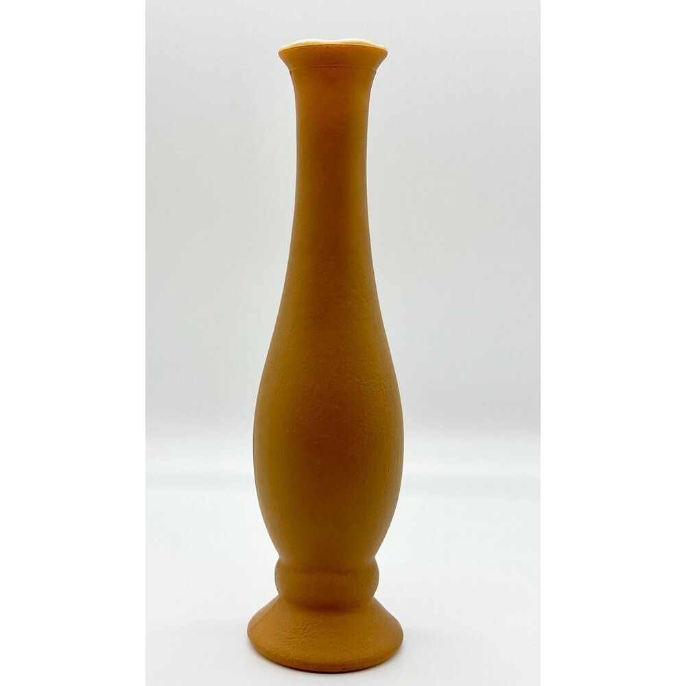 Tan Beige Matte Milk Glass Bud Vase